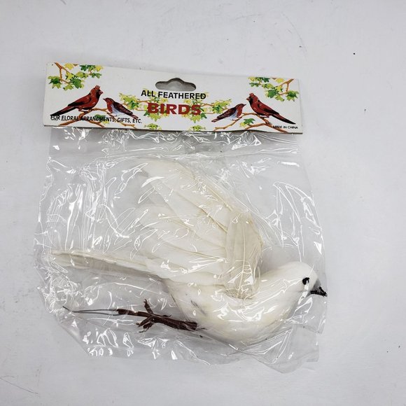 Vintage All Feathered Birds JM Styles Ornament Floral Arrangement Decor Craft - Picture 1 of 6